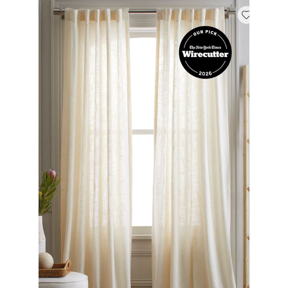 Quince- Cotton Sheer Curtain Set (Set of 2) - 48x108